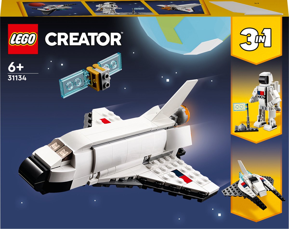 LEGO Creator 3in1 Space Shuttle Ruimteschip Set - 31134 | bol.com