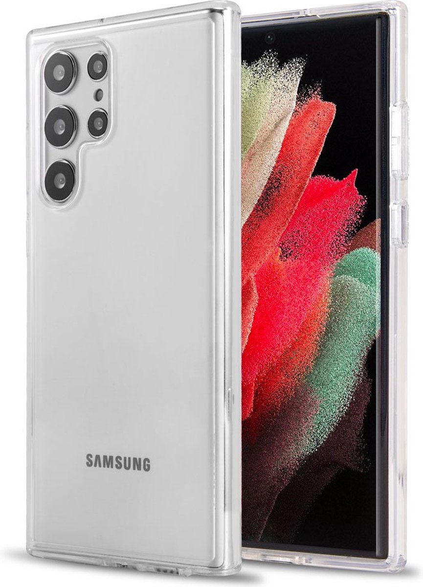 Samsung S23 Ultra Hoesje Transparant Siliconen Hoes Case Cover - Samsung Galaxy S23 Ultra Hoesje