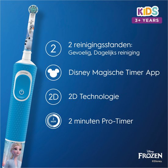 Oral-B Kids Elektrische Tandenborstel - Disney Frozen Editie - Voor Kinderen Vanaf 3 Jaar - Oral B