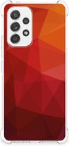 Shockproof Case geschikt voor Samsung Galaxy A53 5G Polygon Red