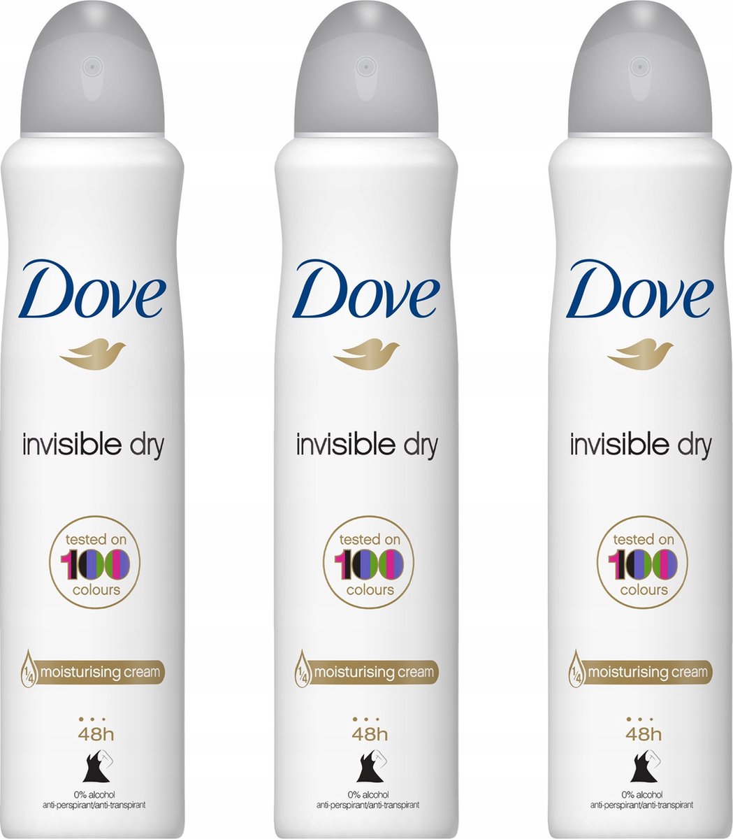 Goedkoopste Dove Anti- Perspirant Spray XL - Invisible Dry - 3 x 250 ml - Dames