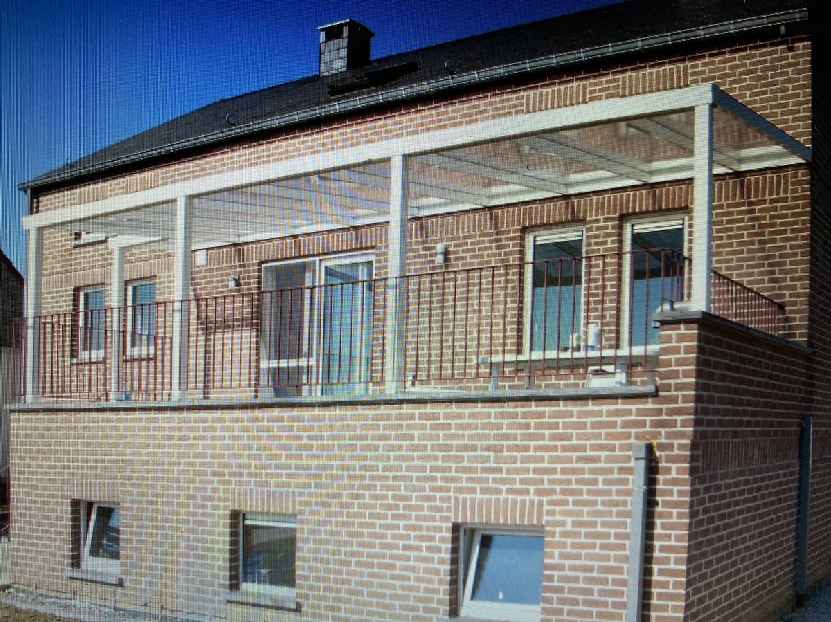 Pergola met polycarbonaat dakbedekking, B600cm x D400, grijs