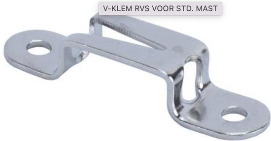 Optiparts V-klem RVS voor standaard mast