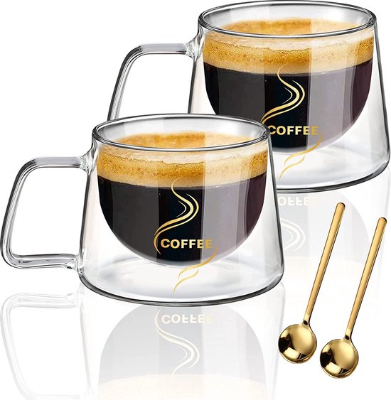 Dubbelwandige vacuüm geïsoleerde roestvrijstalen koffiemokken, tumblers met deks