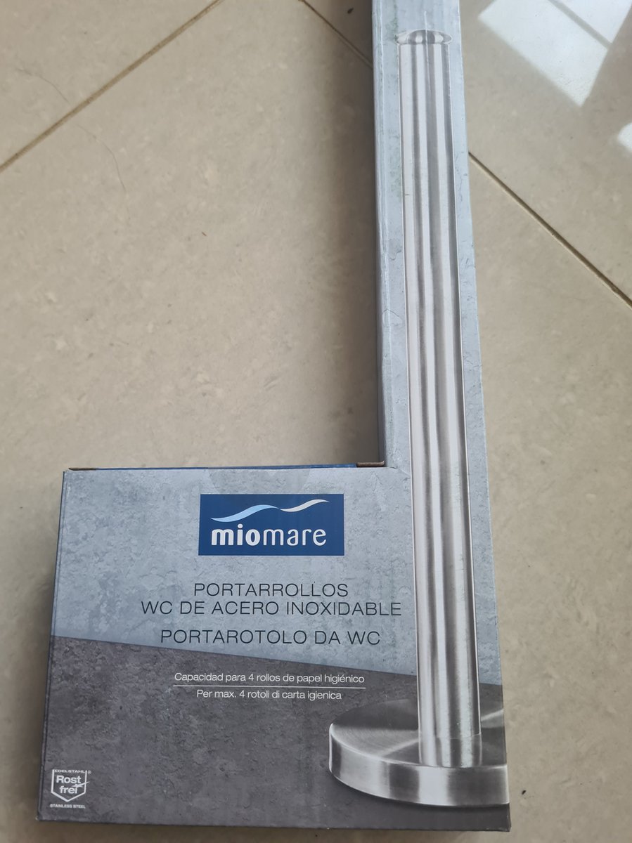 Miomare wc rollen houder RVS