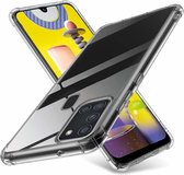 Smartphonica Samsung Galaxy M21 transparant shockproof TPU siliconen hoesje met stootrand / Back Cover geschikt voor Samsung Galaxy M21