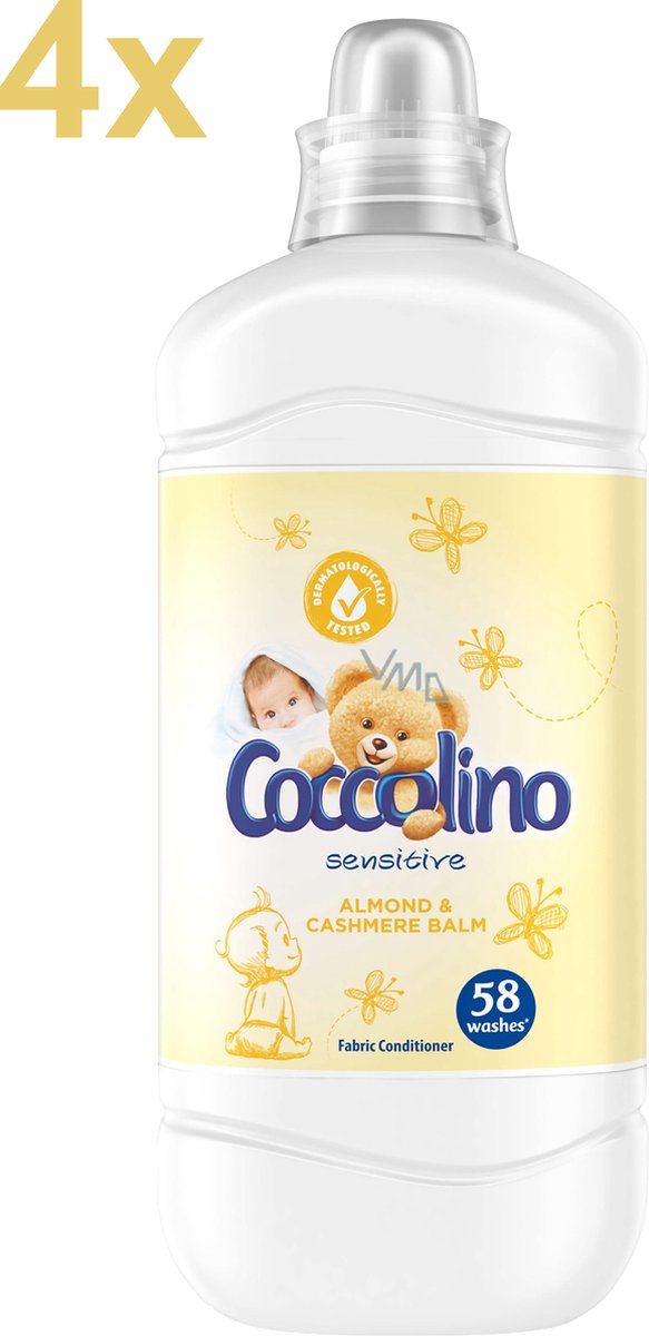 Coccolino - Sensitive Almond & Cashmere Balm - Ultra Wasverzachter - 5,8L - 232 Wasbeurten