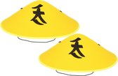 Chapeau asiatique chinois Funny Fashion - 2x - jaune - feutre