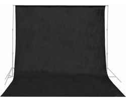 Yeti Pro Professioneel 200 x 300 cm Zwart Achtergronddoek - Backdrop - Geweven - Black Screen - Product fotografie - Videografie - Chroma Key - Zonder Stand - Achtergrond Doek - Studio