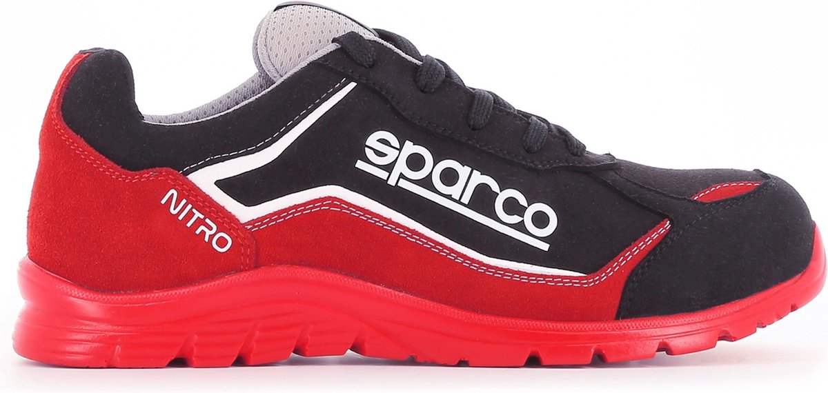 Sparco NITRO MARCUS – Veiligheidsschoen S3L met sportieve look en waterafstotend microvezel - Rood / 47