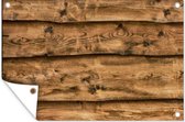 Décoration murale murale Planches - Rustique - Bois - 180x120 cm - Affiche de jardin - Toile de jardin - Affiche d'extérieur