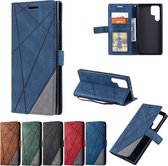 Book Case Samsung Galaxy S23 Ultra | Hoogwaardig PU Leren Hoesje | Lederen Wallet Case | Luxe Uitstraling | Telefoonhoesje | Pasjeshouder | Portemonnee | Blauw