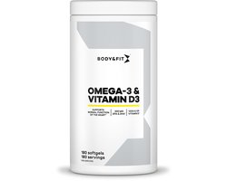 Body & Fit Omega-3 & Vitamine D3 - Visolie Capsules - Vitamine D3 1000 IU - 180 stuks