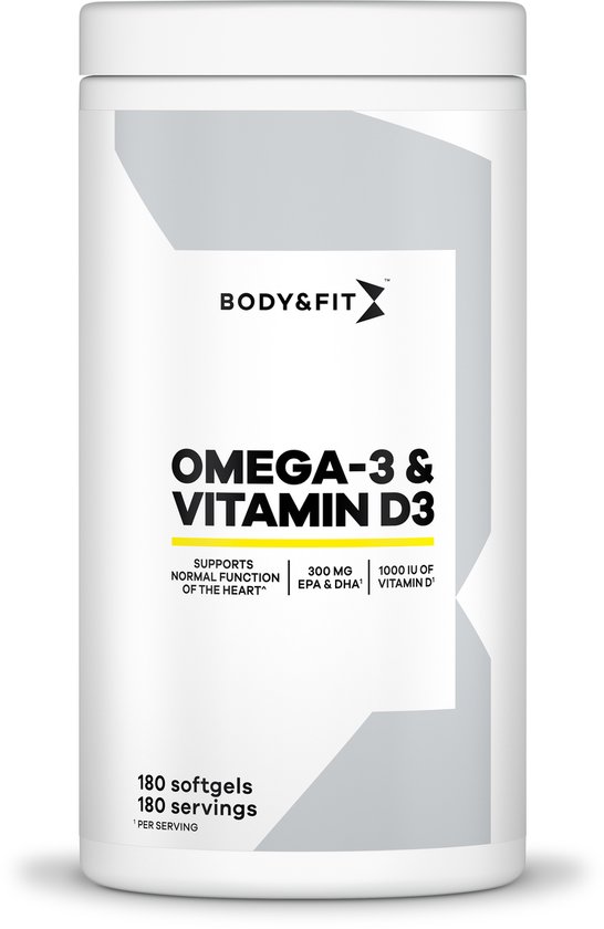 Body & Fit Oméga 3 + Vitamine D3 - 180 Gélules