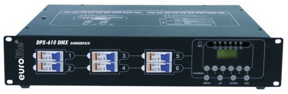 Eurolite DPX-610 DMX Dimmer klem - 6-kanaals