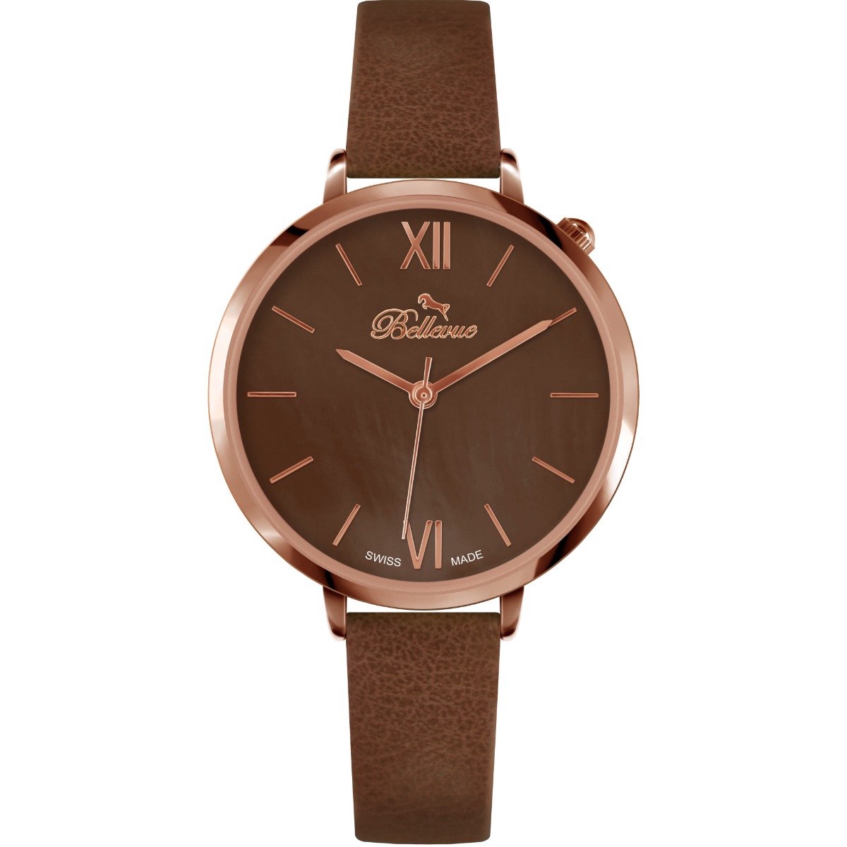 Bellevue - Dames Horloge - Bruin