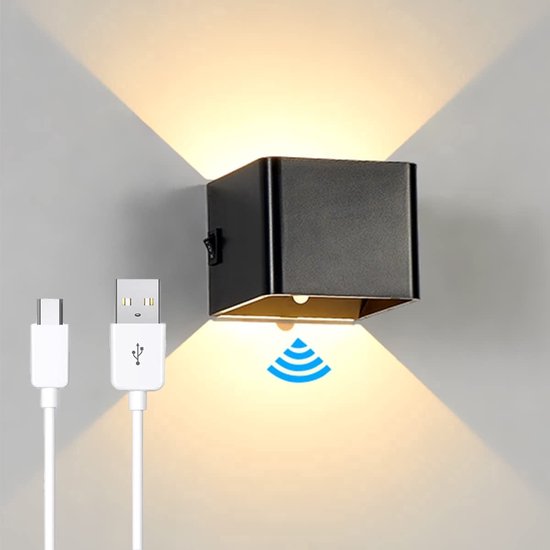 kloof werkzaamheid dictator Oplaadbare wandlamp voor binnen - Eenvoudig afneembaar en oplaadbaar via  USB-C -... | bol.com