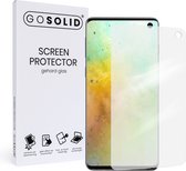 GO SOLID! ® Screenprotector geschikt voor Samsung Galaxy S10 - gehard glas