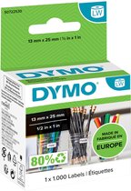 DYMO originele kleine LabelWriter multifunctionele labels | 13 mm x 25 mm | 1000 zelfklevende etiketten | Gemakkelijk te verwijderen labels voor de LabelWriter labelprinters | Gemaakt in Europa