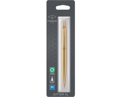 Parker Jotter XL balpen | Monochroom matgoud | Medium punt | Blauwe inkt