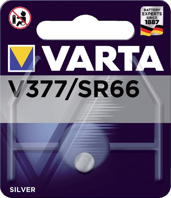 Varta 1x 1.55VV 377 Pile à usage unique SR66 Oxyde d' Argent(S)