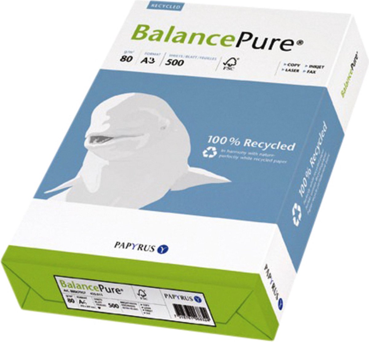 Kopieerpapier Balance Pure A3 80gr wit 500vel - 5 stuks