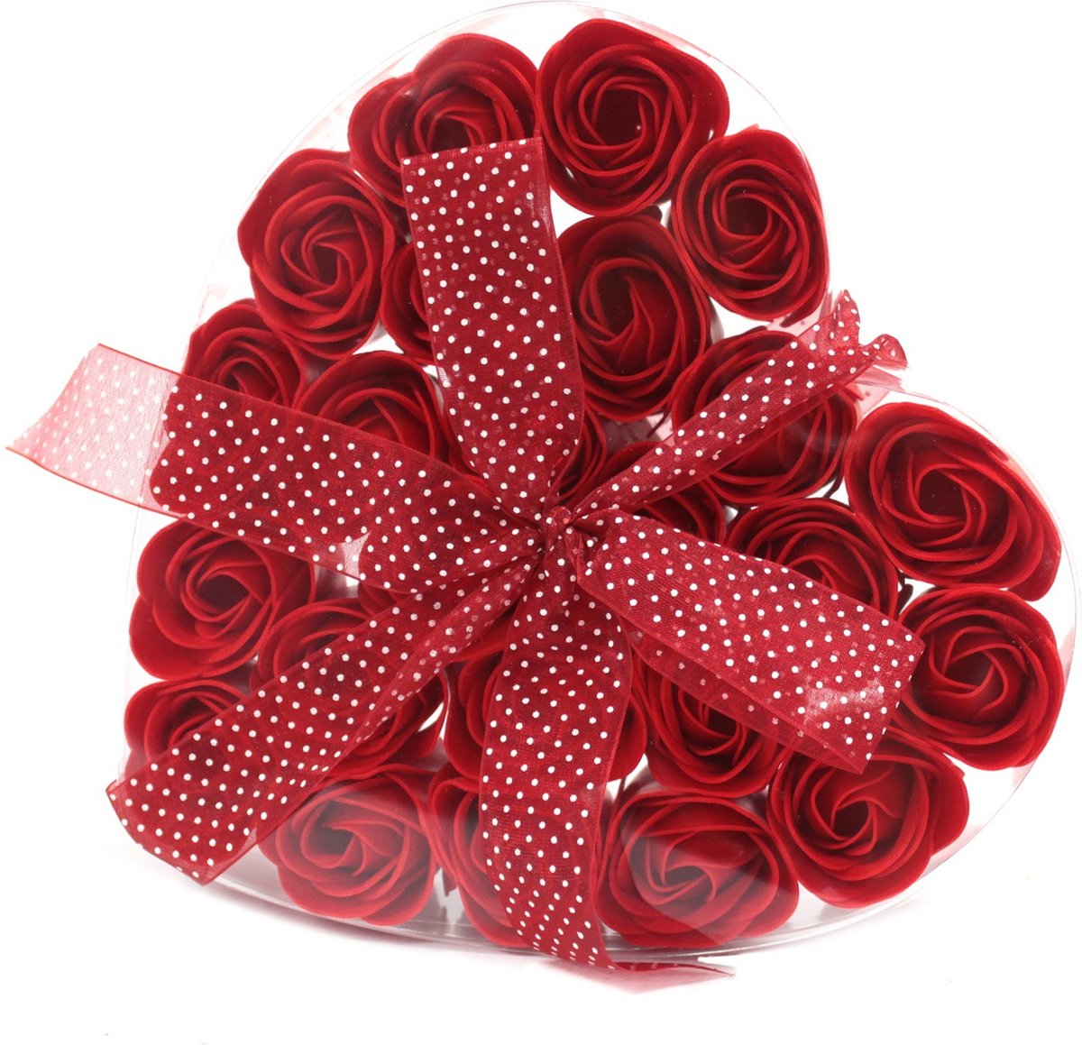 Zendro - Rozen - Zeep Bloemen - 24 stuks - Valentijnsdag cadeau - Luxe Zeep Rode Rozen - Hartvormig Geschenkdoos - Cadeau voor haar - Roos Valentijn - Liefde