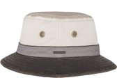 Hatland - UV Bucket hoed voor heren - Yasser - Gebroken wit - maat S (54CM)