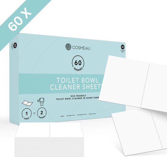 Cosmeau Toiletreiniger Sheets 60 Beurten Wasvellen Detergent Sheets Toilet Strips - Cosmo Cosmea Kosmo