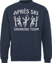 Sweater Apres Ski Drinking Team | Apres Ski Verkleedkleren | Ski Pully Heren | Foute Party Ski Trui | Navy | maat 3XL