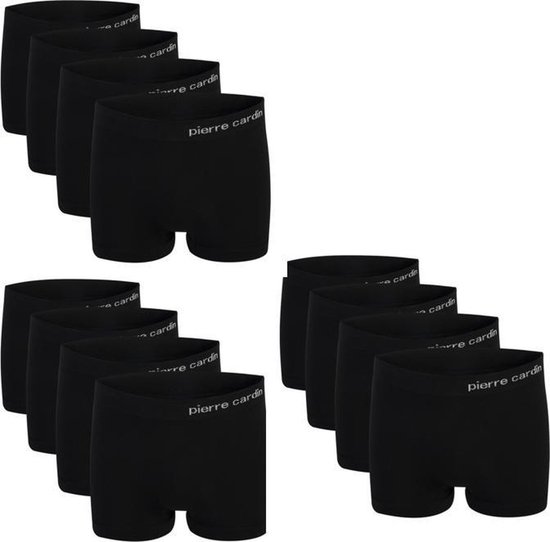 Pierre Cardin - Sous-vêtements masculin Pack de 12 boxers sans soudure -  Zwart - Taille M | bol