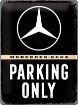 Nostalgic Art Metalen bord Mercedes Parking Only  30x40 cm