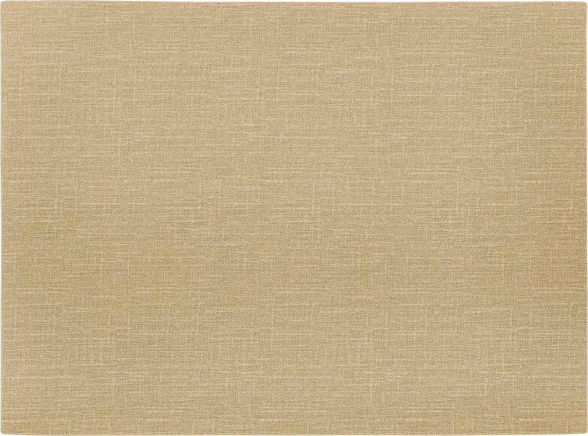 Placemat Canvas - Kunstleer - Rechthoekig - Dubbelzijdig - 45x33cm - Sand - 4 stuks