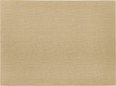 Placemat Canvas - Kunstleer - Rechthoekig - Dubbelzijdig - 45x33cm - Sand - 4 stuks