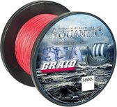 Gevlochten Lijn - Aquantic - Sea Braid - Red - 1000M - 0.18mm - 9.2kg