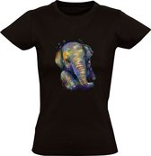 Olifant Dames T-shirt | dier | beest | Afrika | Aziatisch | animal | verf | schilder | dierentuin | dierendag