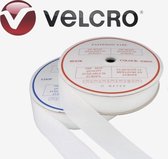 18 meter-Velcro-Klittenband-25mm breed-Kleur:Wit - Wit klittenband.