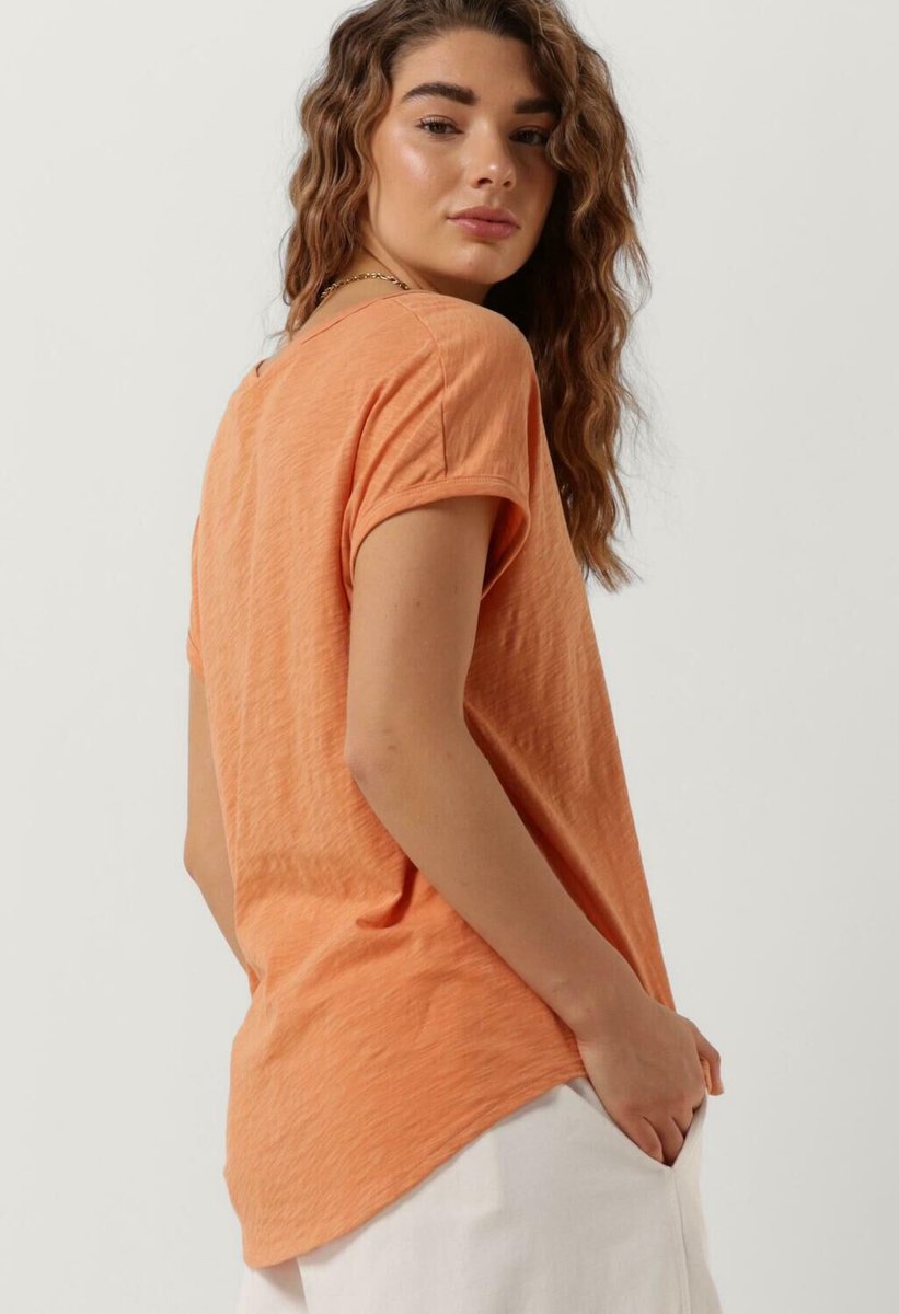 10days Shortsleeve Tee Circle Tops & T-shirts Dames - Shirt - Oranje - Maat L