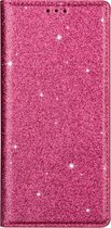 Hoesje geschikt voor Xiaomi 12T - Bookcase - Pasjeshouder - Portemonnee - Glitter - TPU - Roze