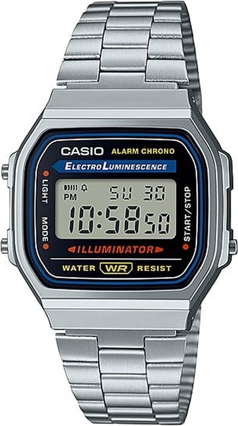 Casio Vintage Iconic A168WA-1YES Unisex Horloge 36,3 mm - Zilverkleurig - Casio