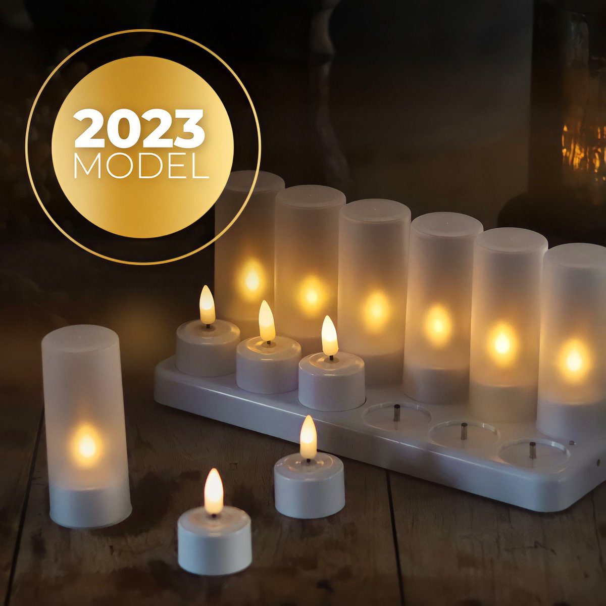 Melbourne Maakte zich klaar Vermomd KENN® Oplaadbare 3D Waxinelichtjes - Met Afstandsbediening - 30+ Uur  Lichttijd - 12... | bol.com