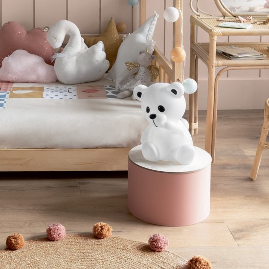 Atmosphera Nachtlamp beer XL wit - Nachtlampje - Kinderkamer - Babykamer - H 30 cm van Atmosphera — afbeelding 4
