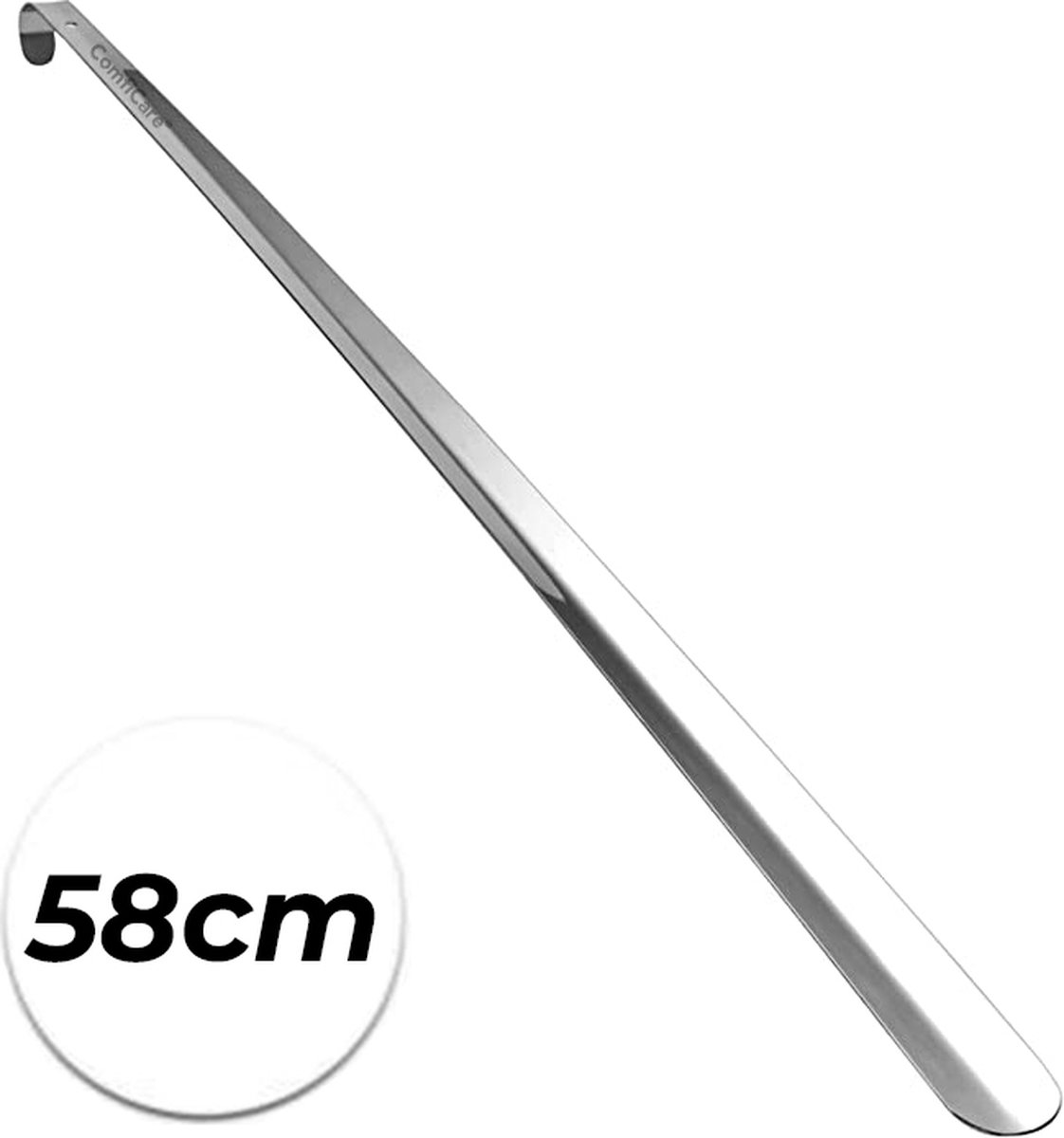 ComfiCare® Schoenlepel Lang 58cm - Extra Stevig RVS - Schoentrekker - Schoenlepel metaal - Lange Schoenlepel - Premium RVS