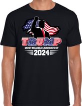 Bellatio Decorations T-shirt Trump heren - Most reliable candidate - fout/grappig voor carnaval M