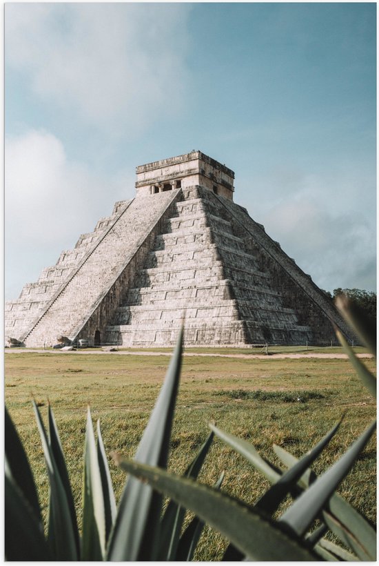 WallClassics - Poster (Mat) - Piramide van Kukulcán - Mexico - 50x75 cm  Foto op... | bol.com