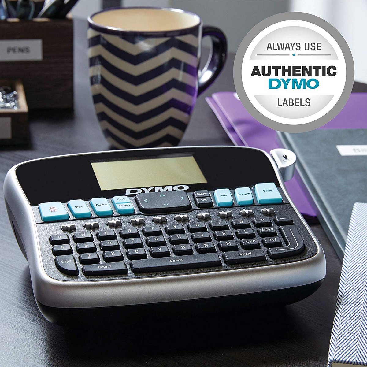 DYMO desktoplabelprinter | LabelManager 360D herlaadbare handheld labelmaker | AZERTY-toetsenbord | Gebruiksvriendelijke, Smart-One-Touch-toetsen en groot scherm | voor organisatie thuis en op kantoor thumbnail 3