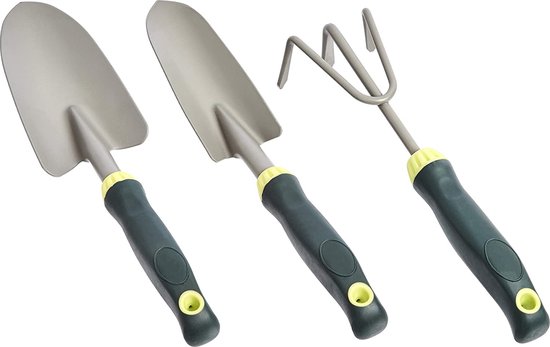 KATLKIU 6-delige tuingereedschapsset, tuingeschenkset, voor het losmaken van de grond en het weeden, voor tuin, balkonboxen, bloemperken