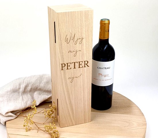 Wijnkist - Peter vragen - Wil je mijn PETER zijn - Gepersonaliseerd cadeau  - Geschenk... | bol.com
