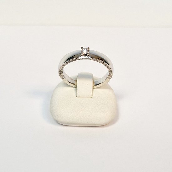 Bague de fiançailles - R&C - RIN2122-P - bague - 14 carats - or blanc - diamant - vente Juwelier Verlinden St. Hubert - à partir de €1683,= pour €1379,=
