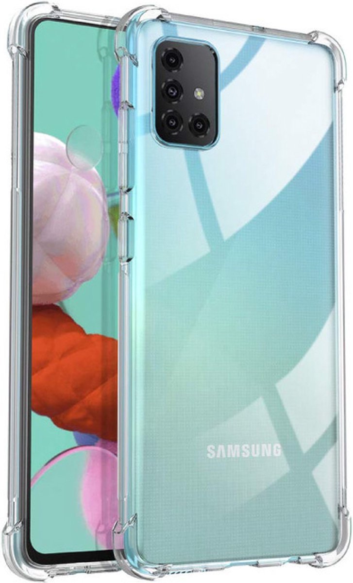 Samsung A71 Hoesje Transparant Siliconen Hoes Case Cover - Samsung Galaxy A71 Hoesje extra stevig